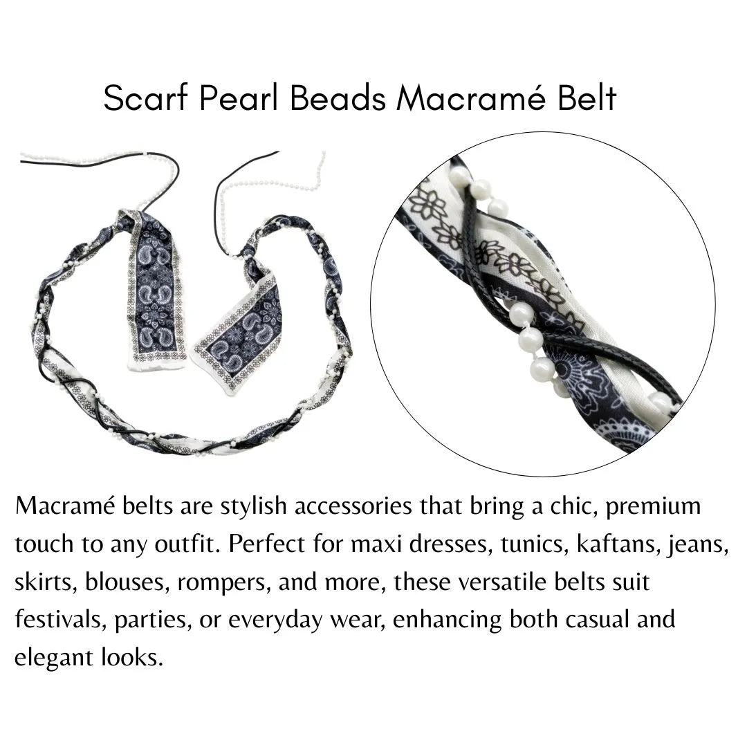 Beaded Scarf Wrap Belt