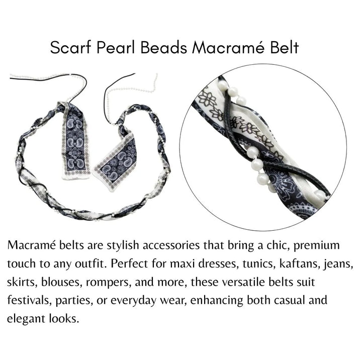 Beaded Scarf Wrap Belt