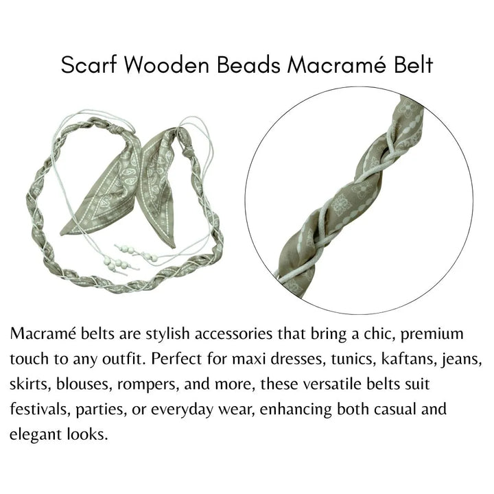 Neutral Toned Bandana Belt