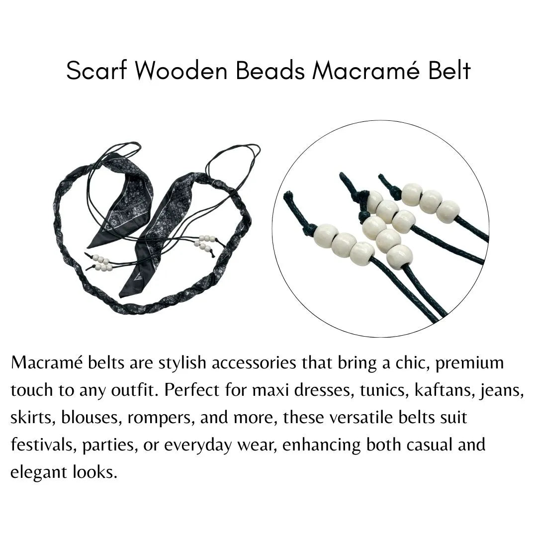 Braided Bandana Scarf Belt