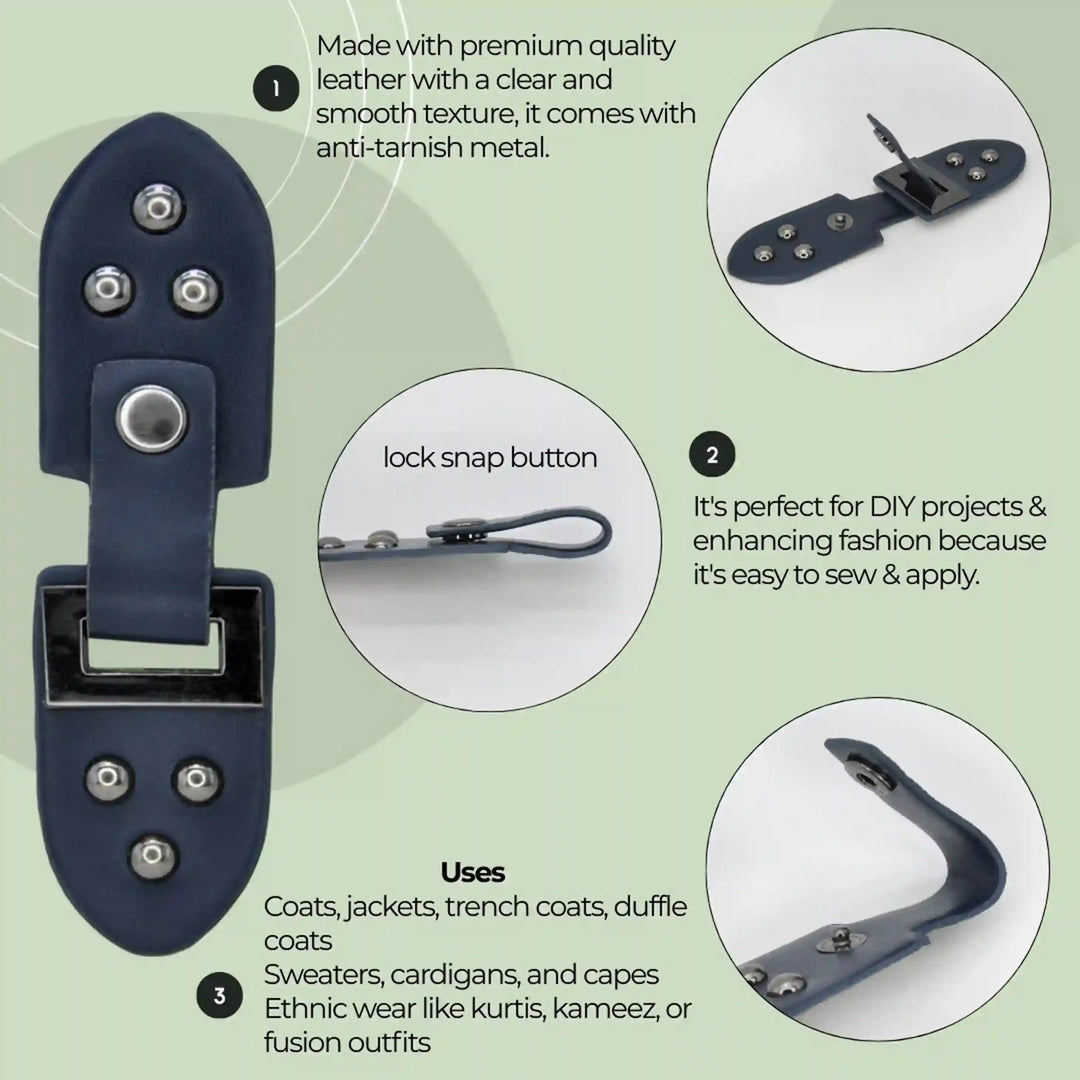 Nickel With  PU Snap Belt Buckle