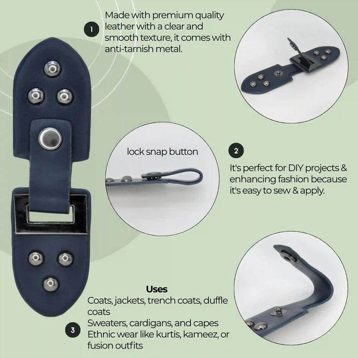Nickel With  PU Snap Belt Buckle