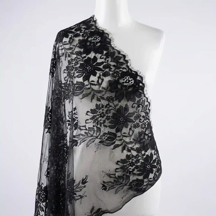 Majestic floral corded Chantilly French fabric 58 inches by Ani Accessories for bridal gowns and couture