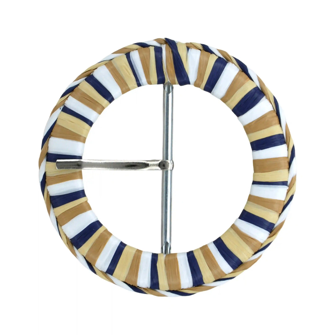 Ani Accessories Multicolor Circular Raffia Buckle for Belt Bag Clothing DIY Sewing Craft Garment Decoration