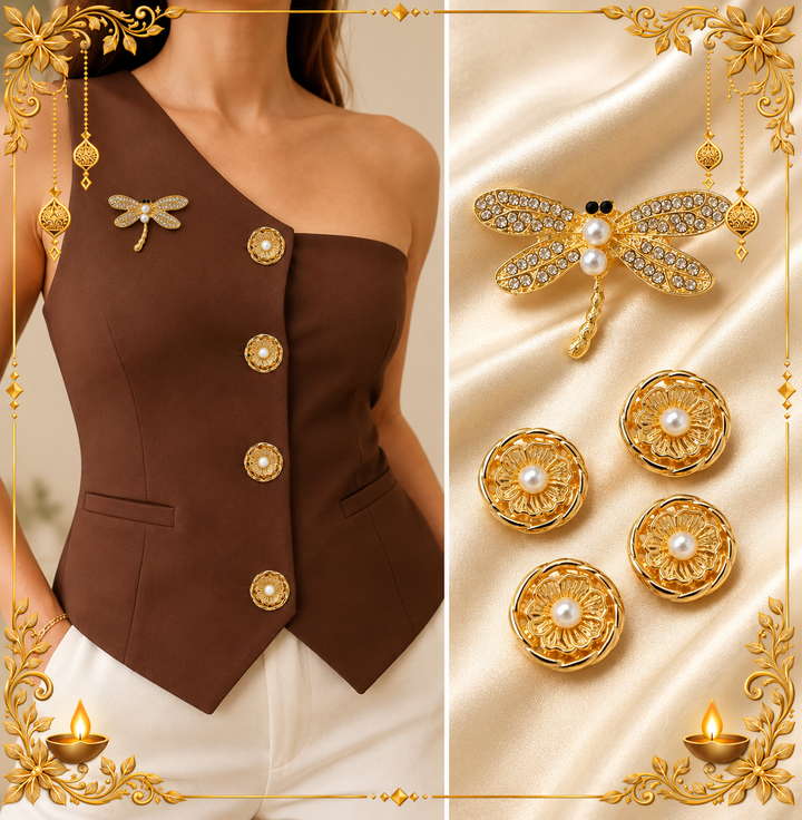 Dragon Fly & Pearl Button Combo Pack