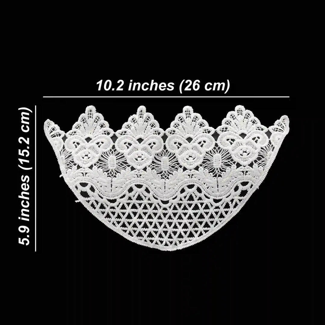 Pair cross floral style patch by Ani Accessories with clear size reference, suitable for sewing and garment decoration.