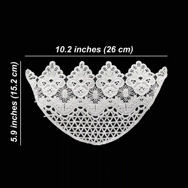 Pair cross floral style patch by Ani Accessories with clear size reference, suitable for sewing and garment decoration.