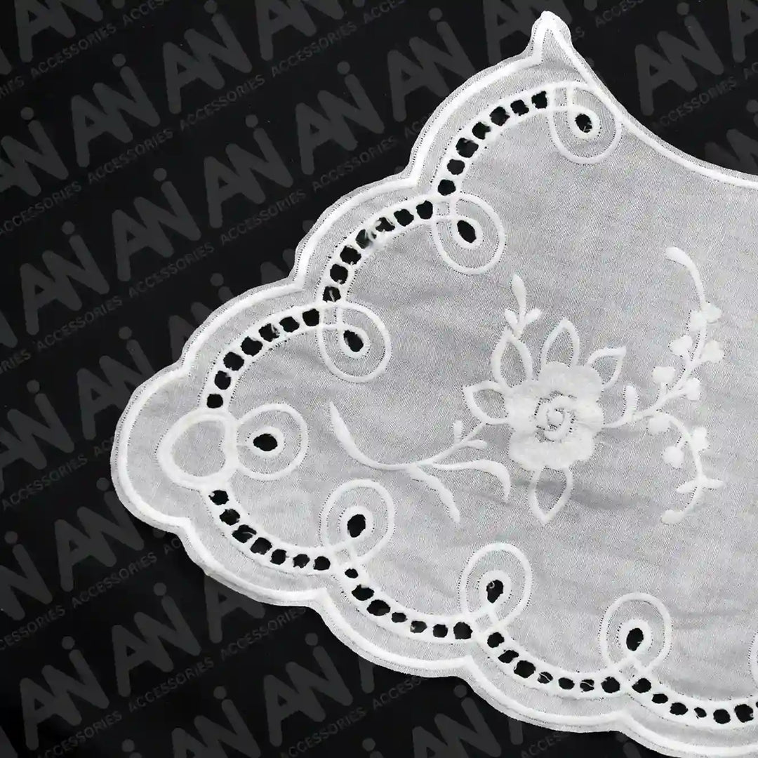Premium Broderie Neckline Anglaise Collar by Ani Accessories offering graceful neckline detail for apparel