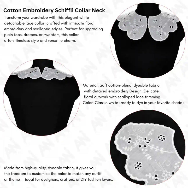 Premium Floral Style Leafy Design Neck Collar by Ani Accessories offering delicate neckline detail for apparel