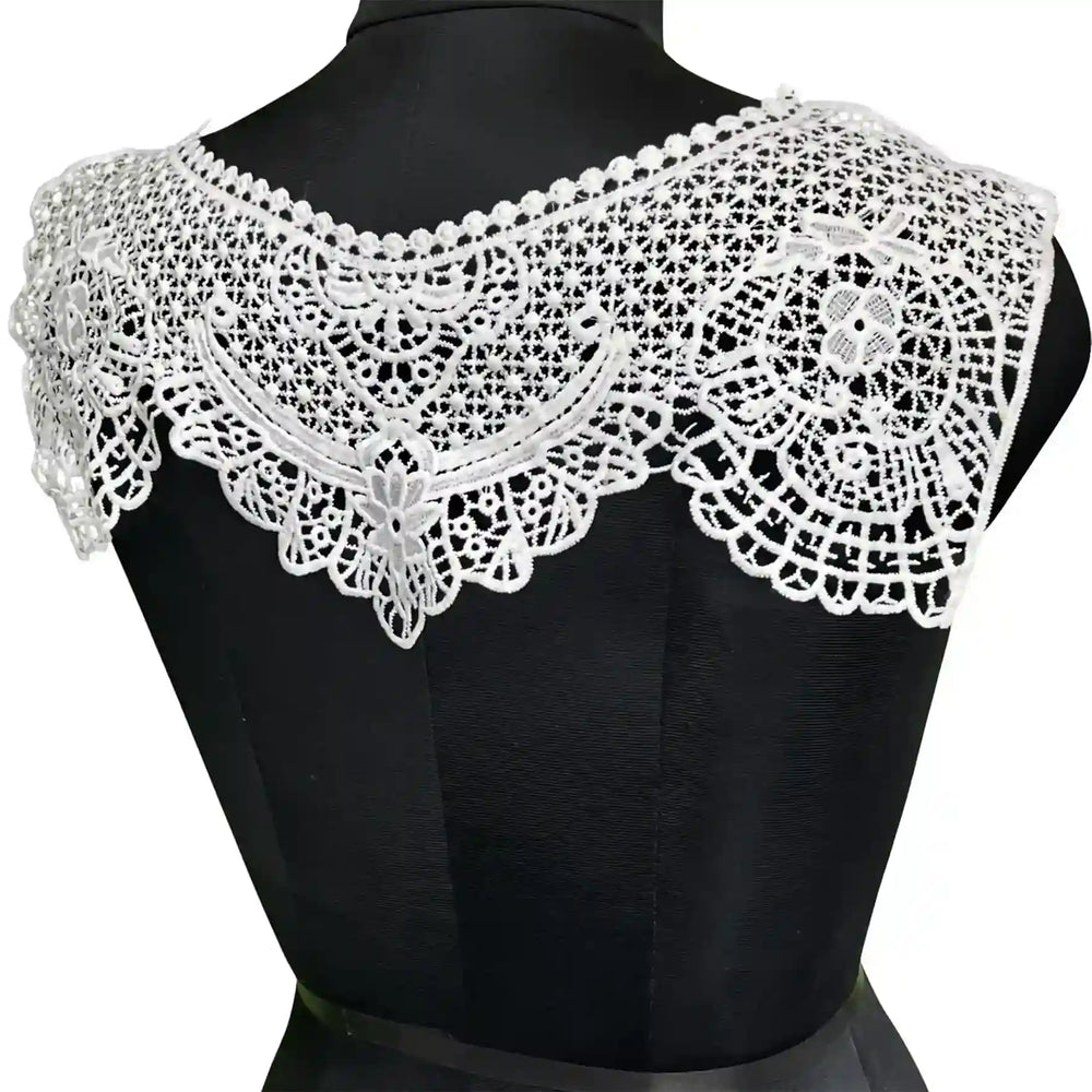 Premium designer boat neckline patch featuring elegant floral end craftsmanship by Ani Accessories