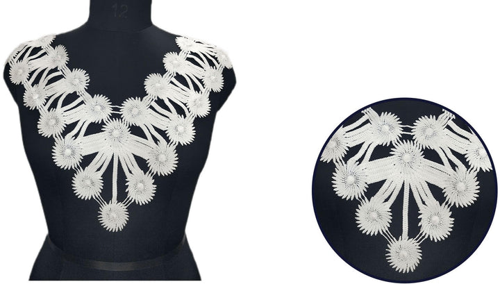 Premium dyeable V neckline by Ani Accessories, perfect for kurti, gown, and blouse tailoring