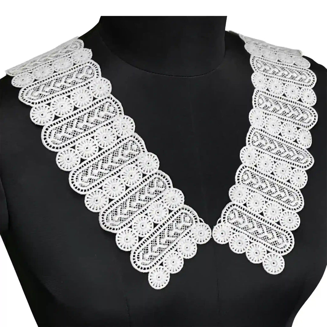 Premium dyeable spun poly motif strip patches by Ani Accessories with clean edges and detailed pattern.