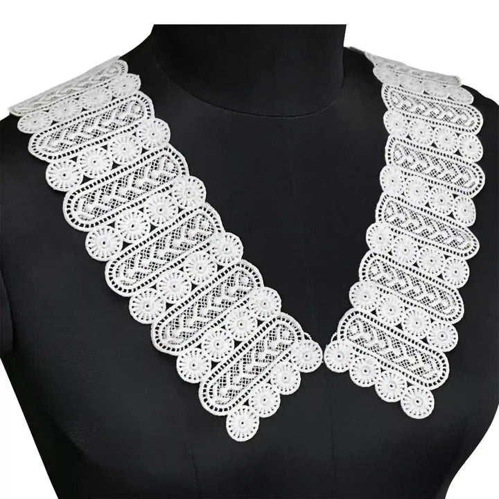 Premium dyeable spun poly motif strip patches by Ani Accessories with clean edges and detailed pattern.