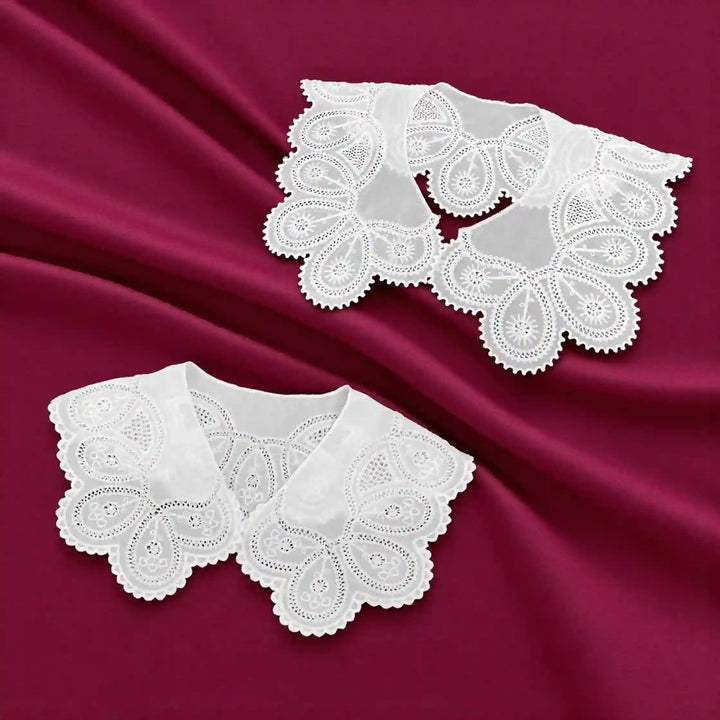 Premium floral design Peter Pan collar accessory offering refined finish to modern apparel