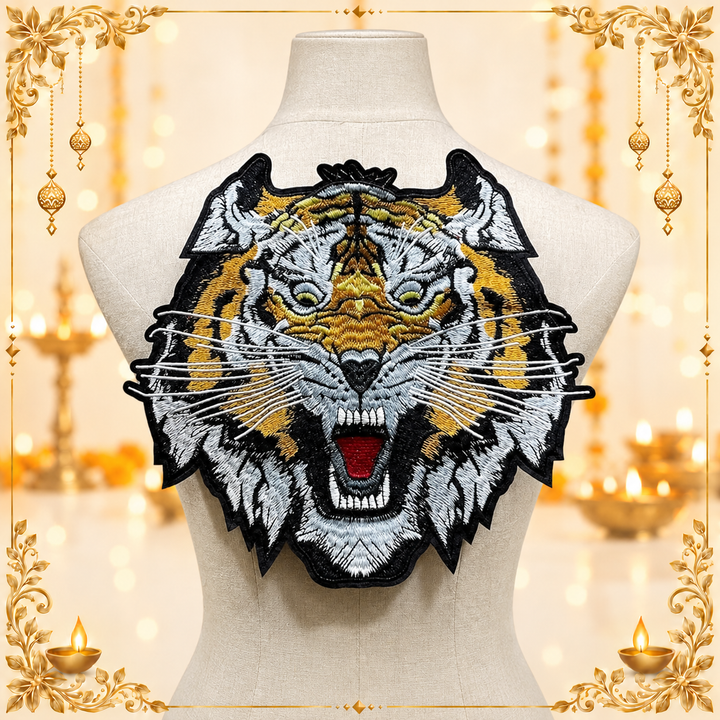 Large Tiger Face Sew Patch
