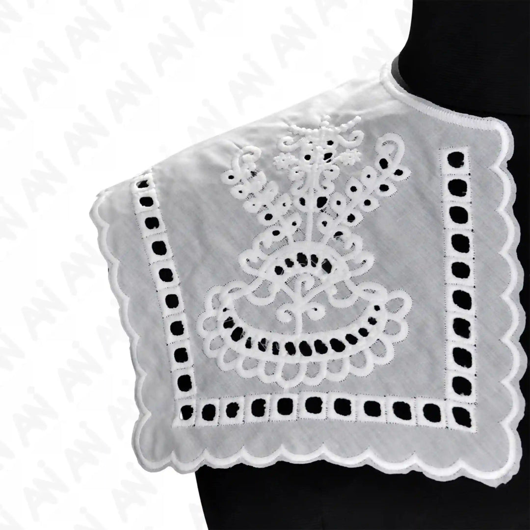 Ruffled style neck collar by Ani Accessories ideal for sewing, garment decoration and custom tailoring.