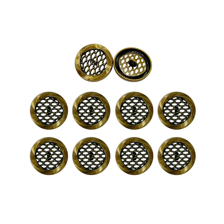 Honeycomb Metal Buttons | 15mm, 18mm & 23mm