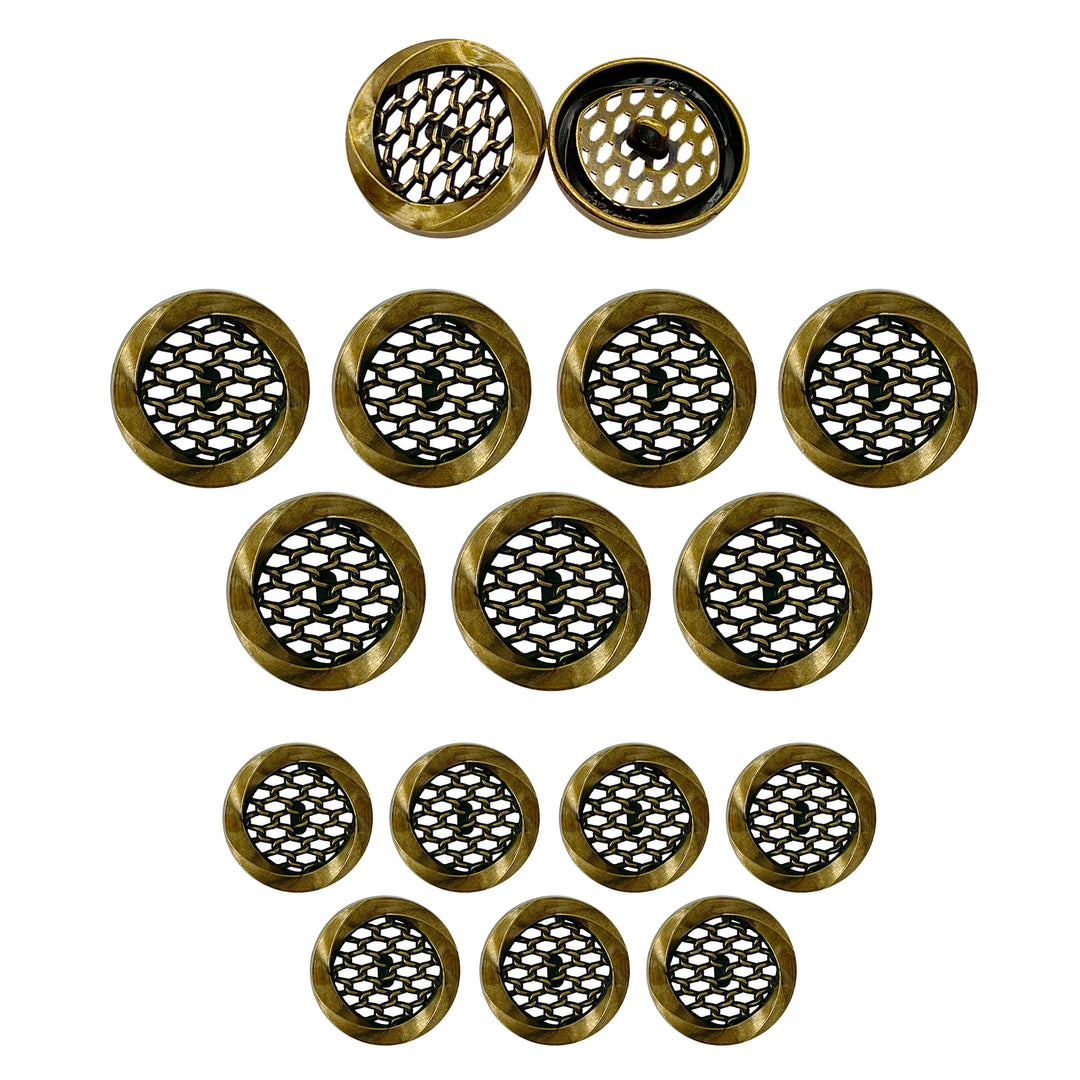 Honey Comb Metal Buttons