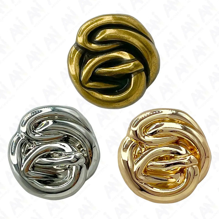 Modern Design Shank Metal Buttons | 15mm, 18mm & 23mm