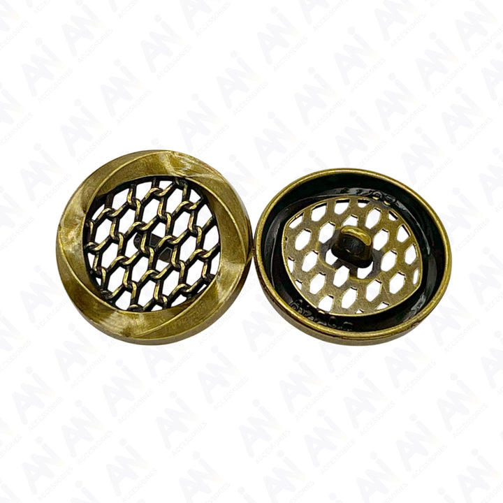 Honey Comb Metal Buttons