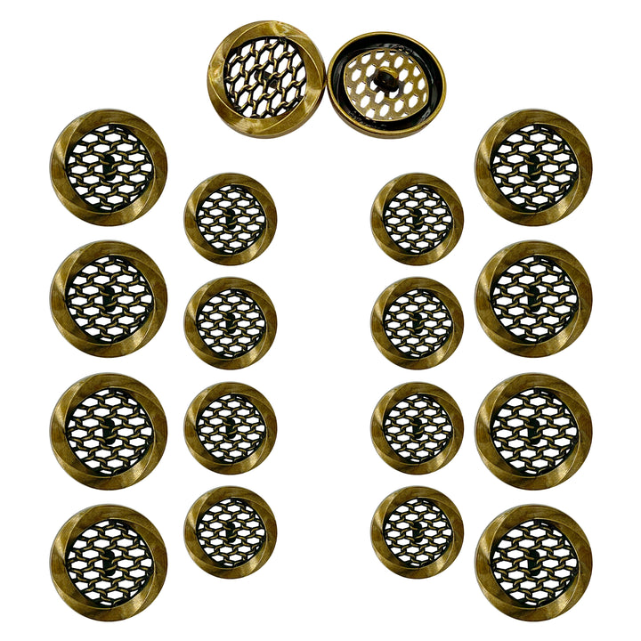 Honey Comb Metal Buttons