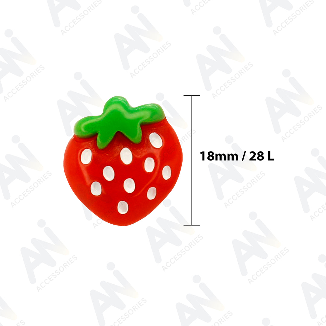 Strawberry Resin Buttons