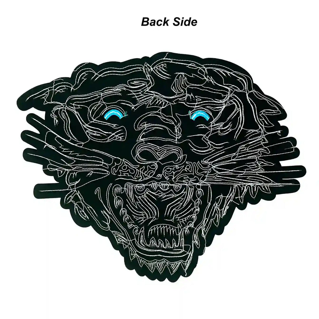 Sequins Tiger Patch by Ani Accessories, backside view showing applique detail, perfect for jackets, bags, clothing, and DIY projects