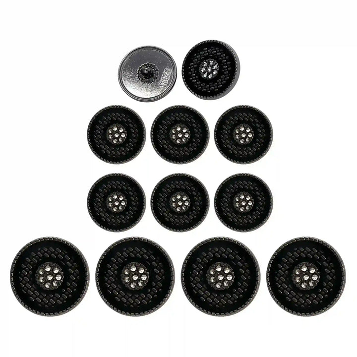 Set of 10 Premium Buttons, including 4 large and 6 small, Perfect for Blazer, Coats, and Vintage Wear by Ani Accessories.