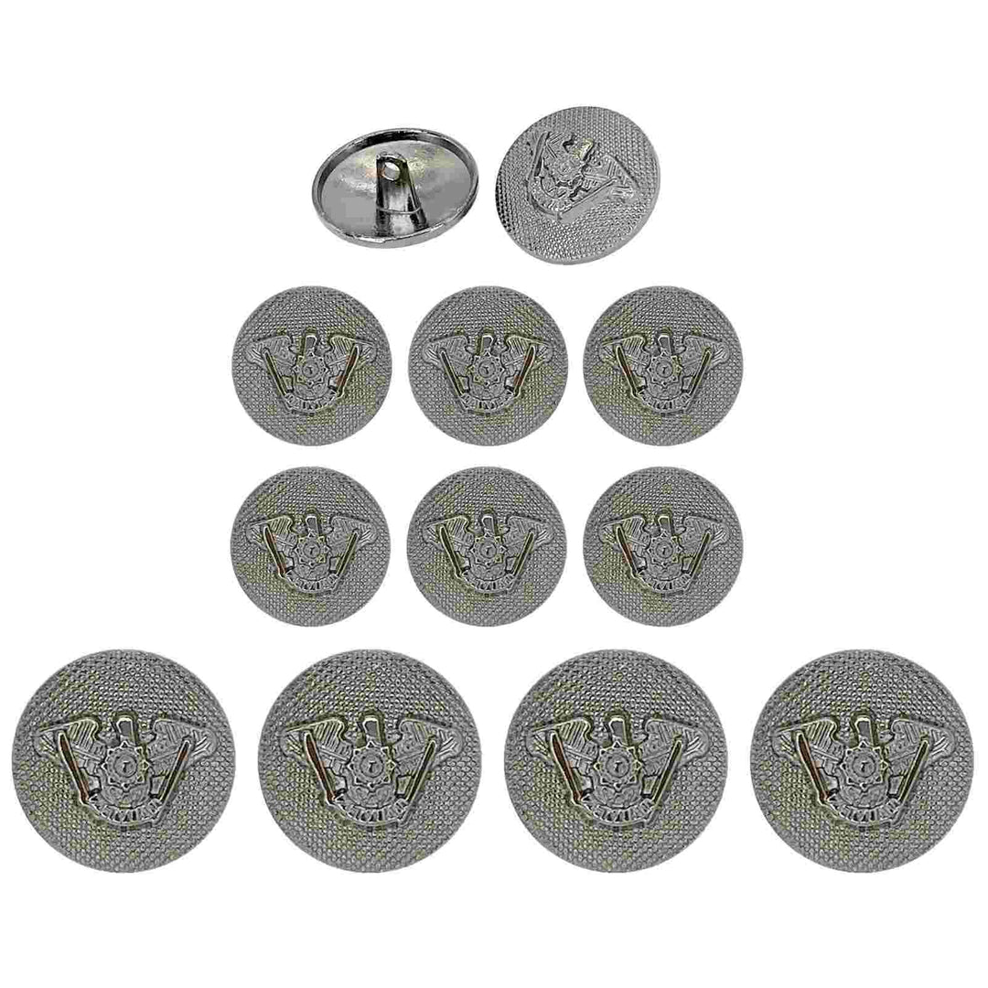 Ani Accessories silver finish shank metal buttons, ideal for upgrading your designs with modern, sleek touches