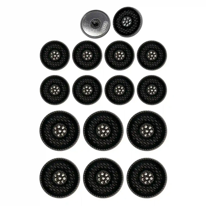 Set of 14 Buttons, including 8 small and 6 large, ideal for Coats, Blazers, Sherwanis, and Special Occasion Designs by Ani Accessories