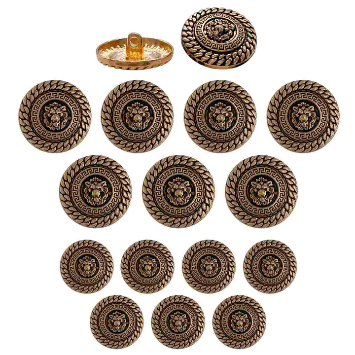 Ani accessories Intricate Metal Buttons with Detailed Accents