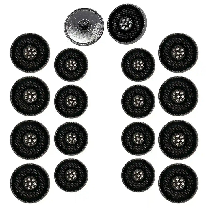 Set of 16 Buttons, Stylish Addition to Coats, Blazers, and Evening Wear Design, Design by Ani Accessories.