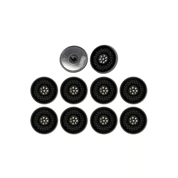 Set of Buttons Perfect for Jackets, Coats, and Traditional Wear Design, Midnight Sparkle Crystal by Ani Accessories 