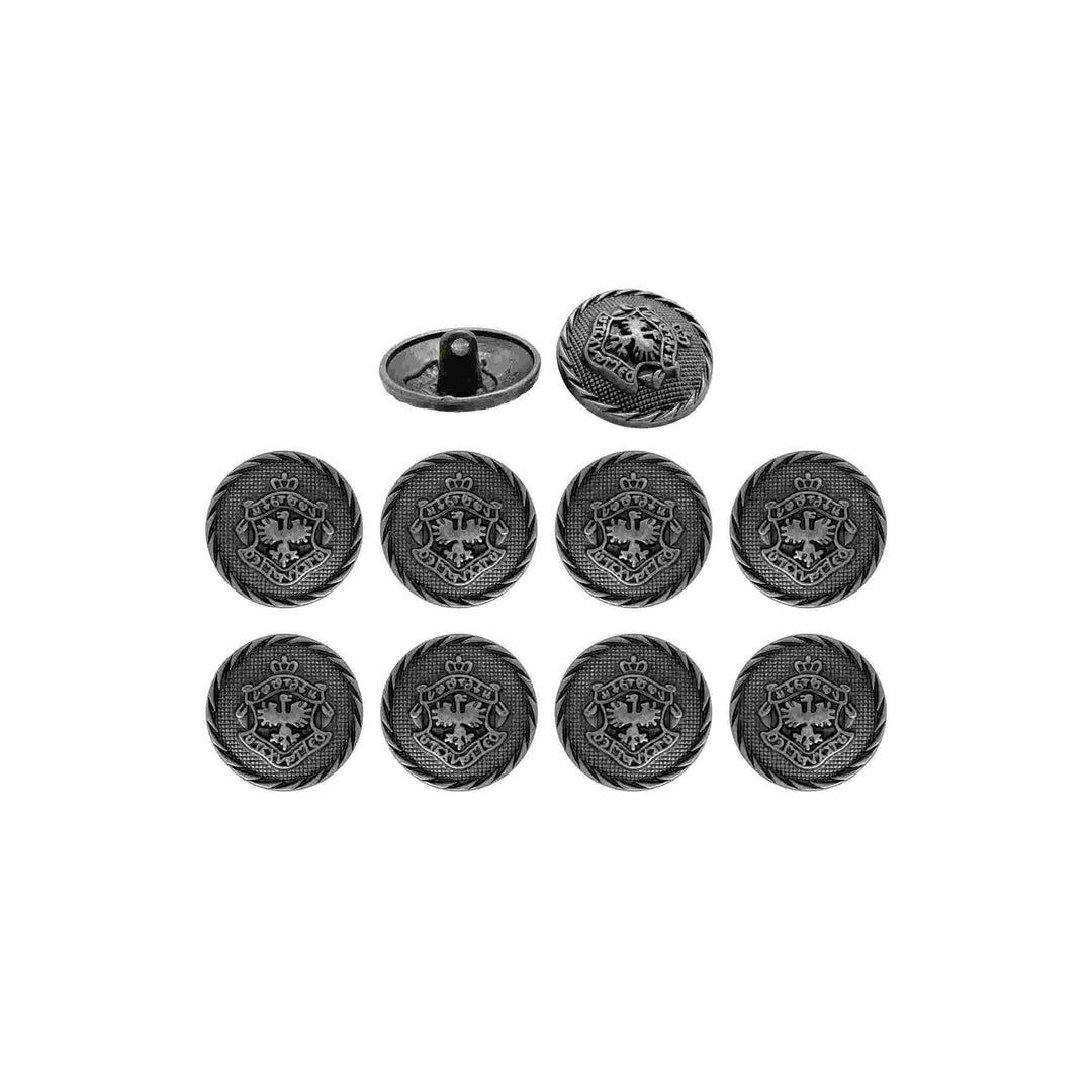 Set of 8 pieces of metal buttons by Ani Accessories, the perfect touch for custom outerwear