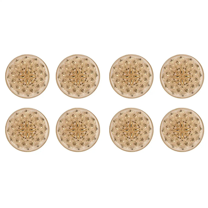 Set of gold big 8 buttons by Ani Accessories, perfect for black trench coats for women and men and for trendy style.