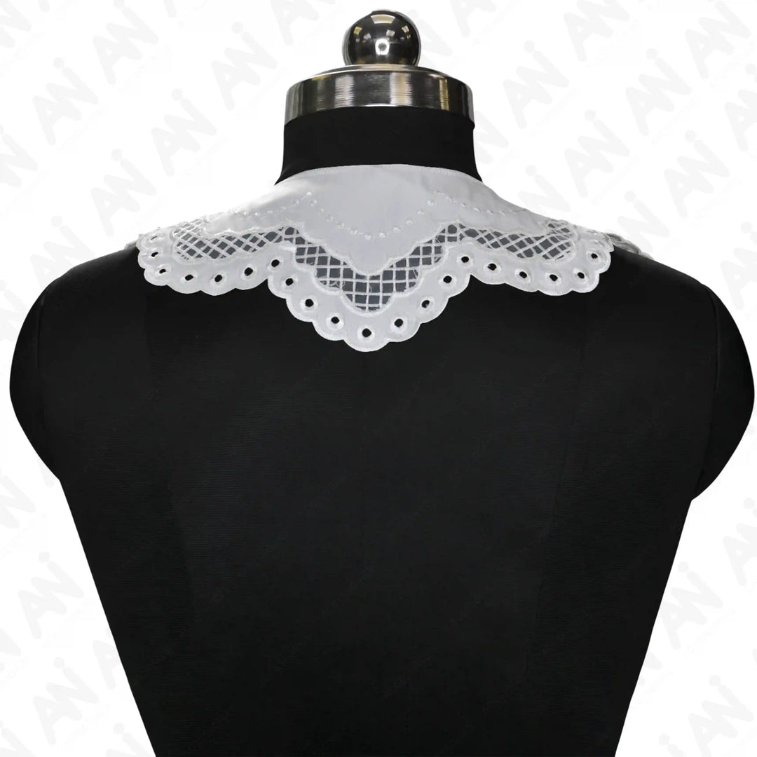 Sew on butterfly neck collar applique for dresses, tops and bridal fashion decoration use