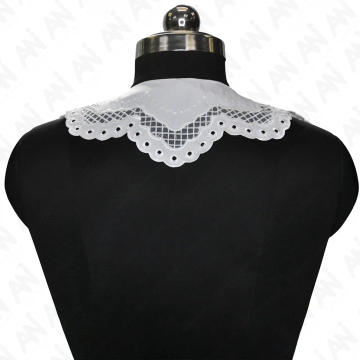 Sew on butterfly neck collar applique for dresses, tops and bridal fashion decoration use