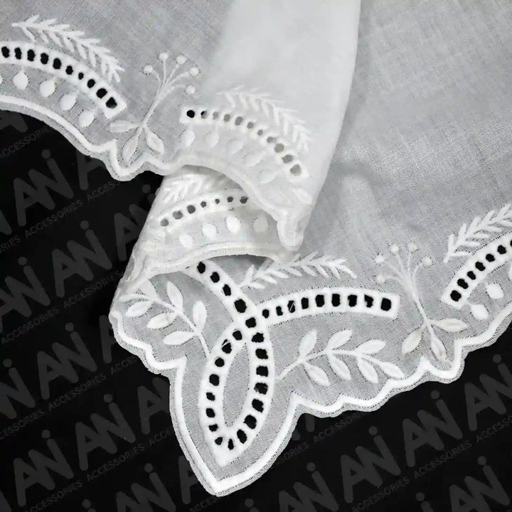 Square Broderie Anglaise Collar detachable embroidered neckline for dresses, tops and gowns