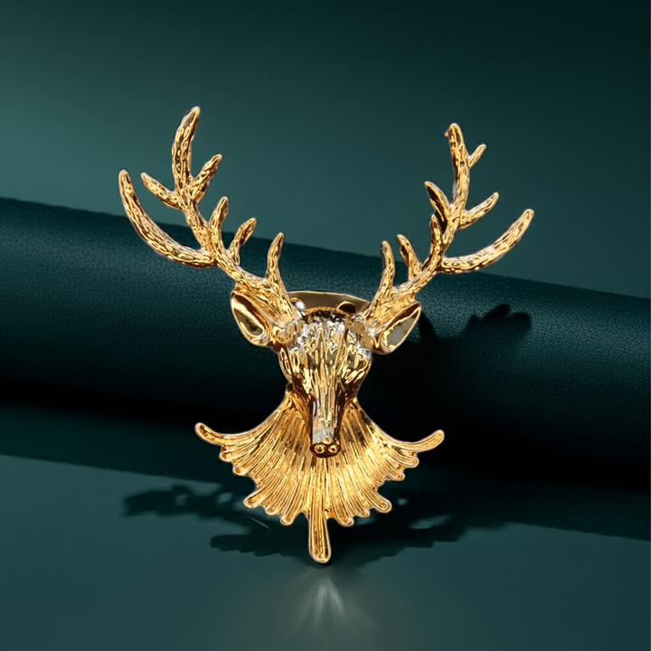 Stag Head Deer Brooch Pin