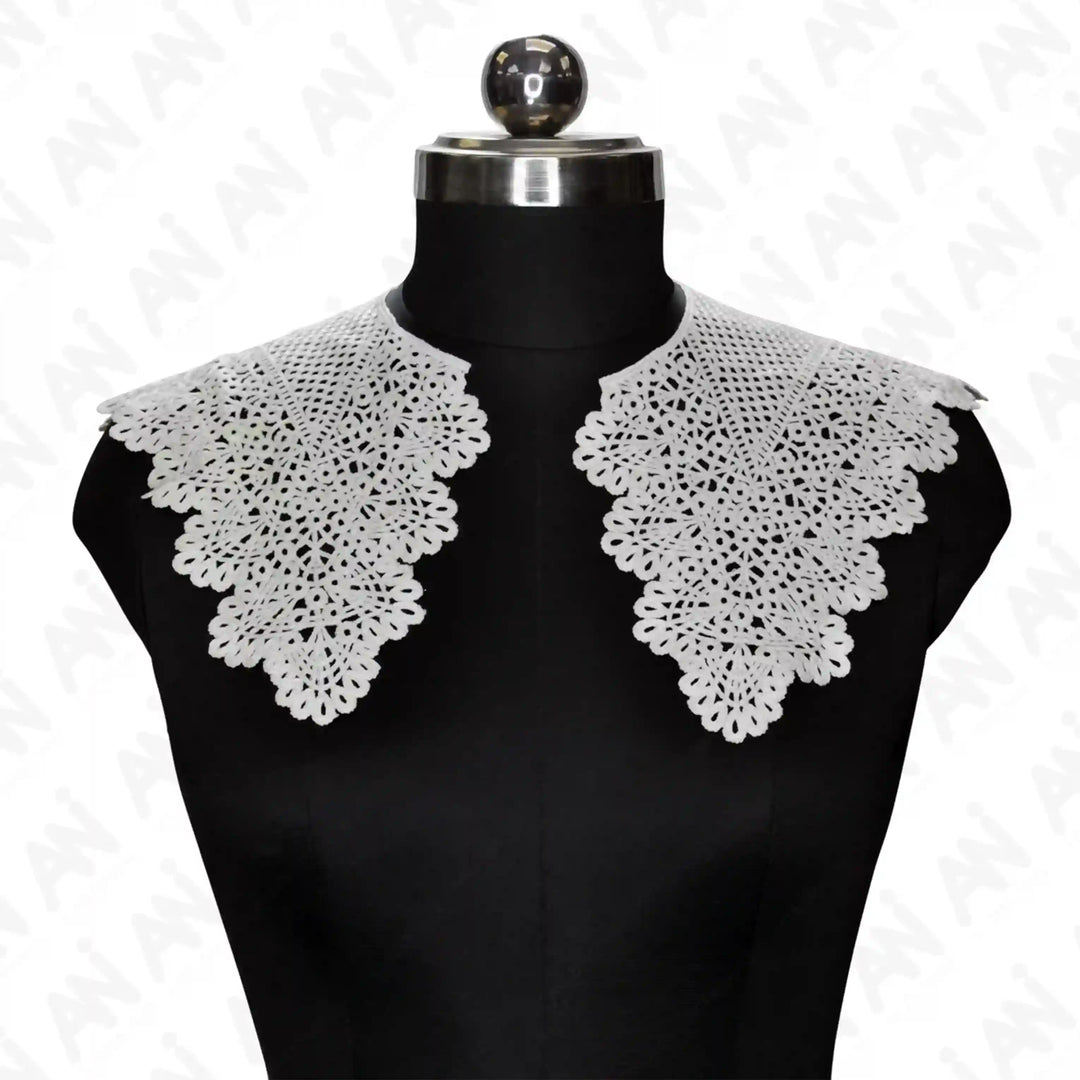 Statement decorative bib collar for dresses and tops, offering elegant and fashionable finishing touch