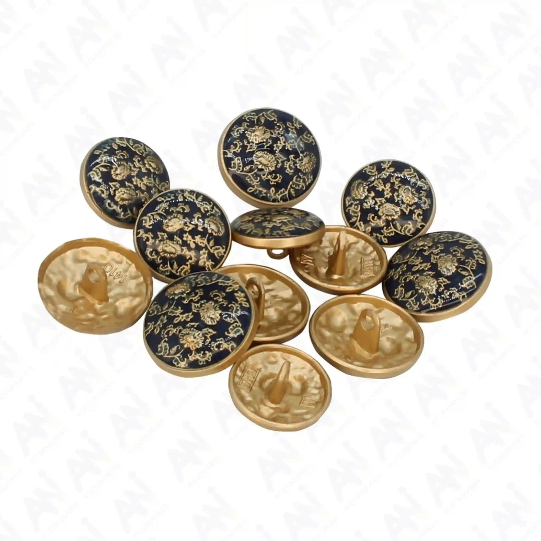 Floral Metal Buttons by Ani Accessories 