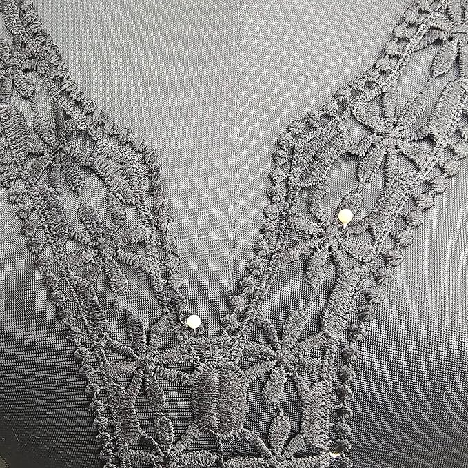 Stylish floral embroidered neckline by Ani Accessories designed for festive kurtis and ethnic suits