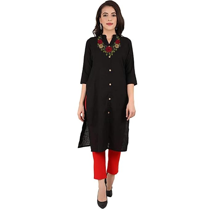 Stylish flower embroidery neckline by Ani Accessories designed for festive and special occasions