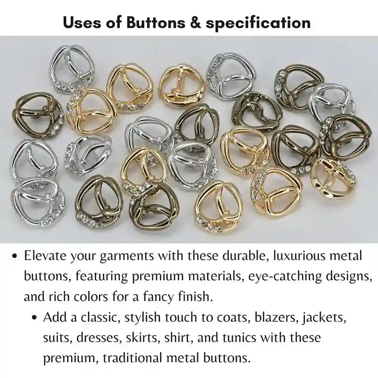 Hollow Triangle Shape Buttons | 20mm, 18mm & 15mm