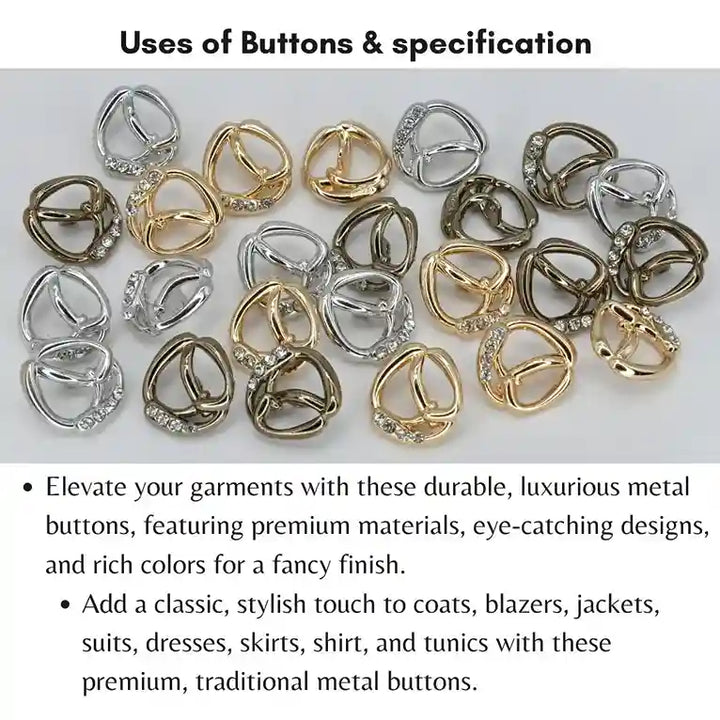 Hollow Triangle Shape Buttons | 20mm, 18mm & 15mm