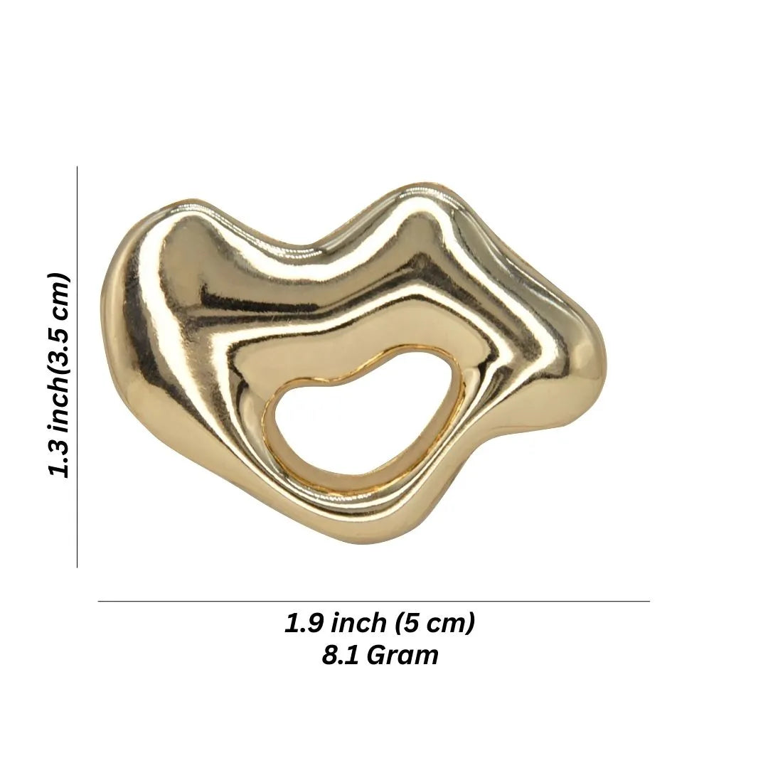 Lips Inspired Metal Brooch