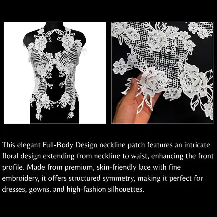 Asymmetrical Lace Yoke Set