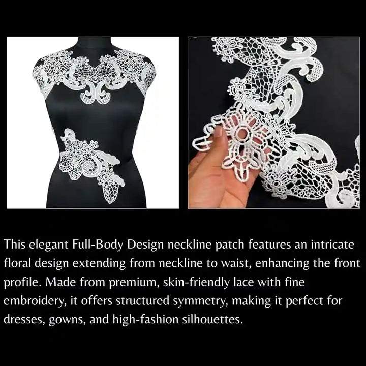 Floral Baroque Bodice Lace Yoke