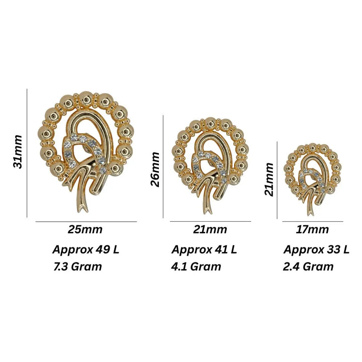 Double C Inspired Rhinestone Buttons | 21mm (33L), 26mm (41L) & 31mm(49L)