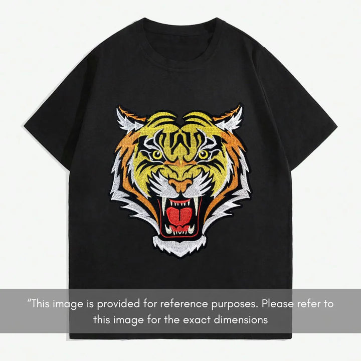 Fierce Roaring Tiger Head Embroidery Patch